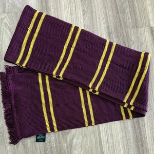 Universal Studios Harry Potter Purple and Yellow Striped Scarf